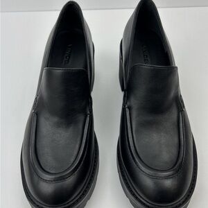 Vince Rowe Women's Black Platform Loafers